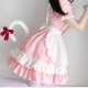 Pink Cat Maid Sweet Lolita Dress 4pc Set (UN114)